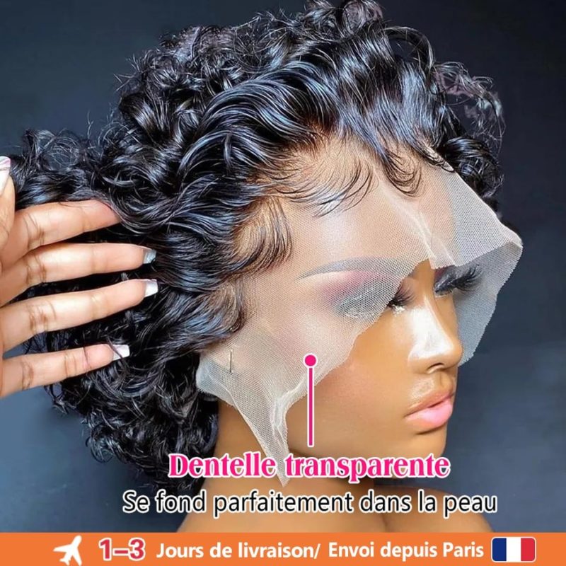 Perruque Pixie Afro couleur noir