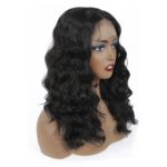 Perruque Lace Front Wig synthétique X-TRESS pour femmes noires, perruque Lace Wig transparente, cheveux ondulés, doux, naturels, brun, partie centrale 3