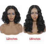 Perruque Lace Front Wig synthétique X-TRESS pour femmes noires, perruque Lace Wig transparente, cheveux ondulés, doux, naturels, brun, partie centrale 2